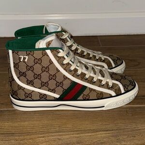 Gucci Monogram High-Top Sneakers